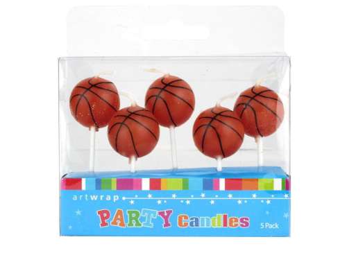 Party Candles - Basketballs - Click Image to Close